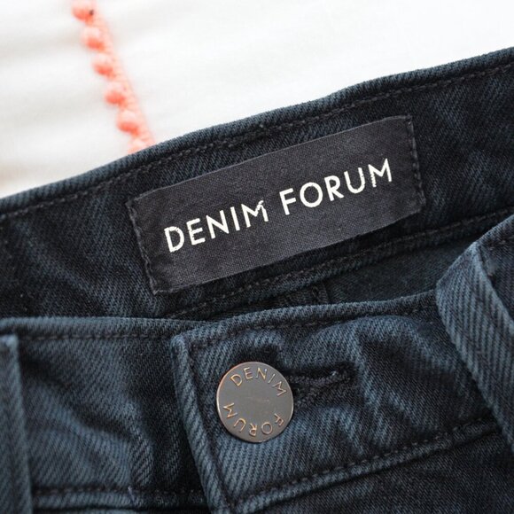 Aritzia Denim Forum The Arlo Hi-rise Straight Black Jeans Sz 24 - Picture 4 of 9